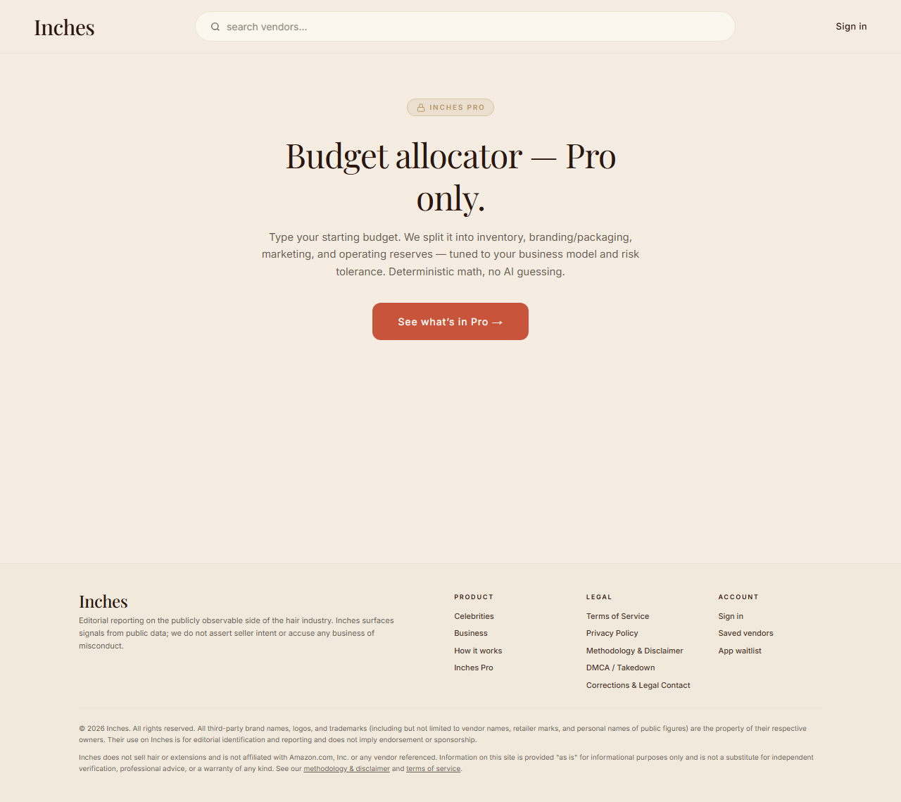 Screenshot of Budget planner