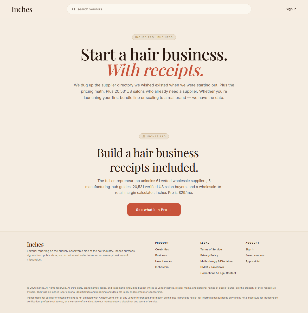 Screenshot of Business hub
