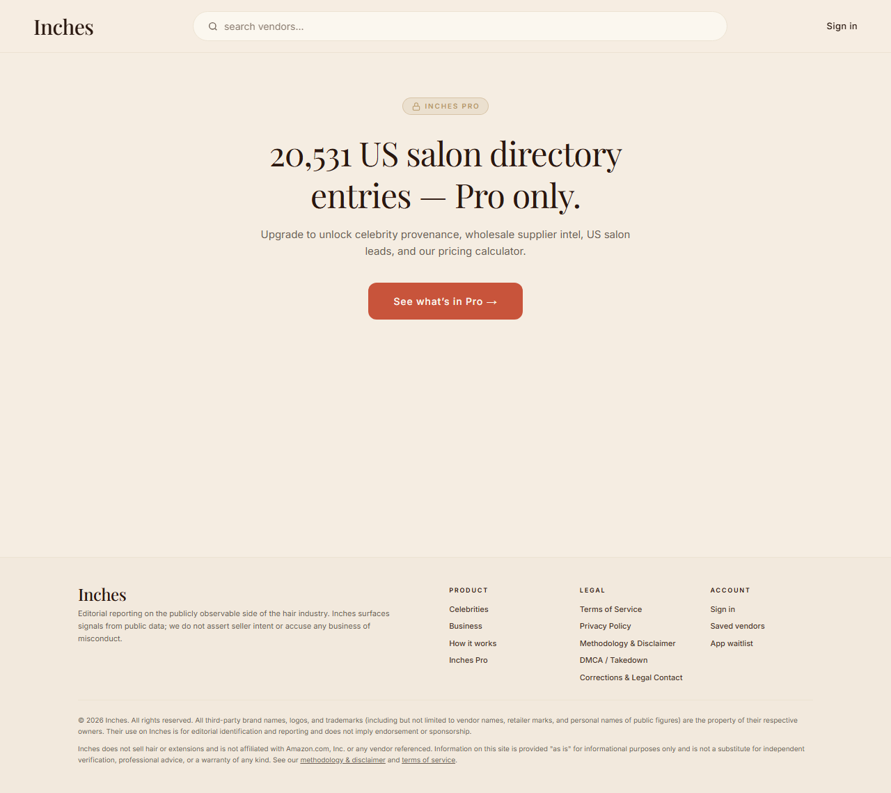 Screenshot of Salon leads